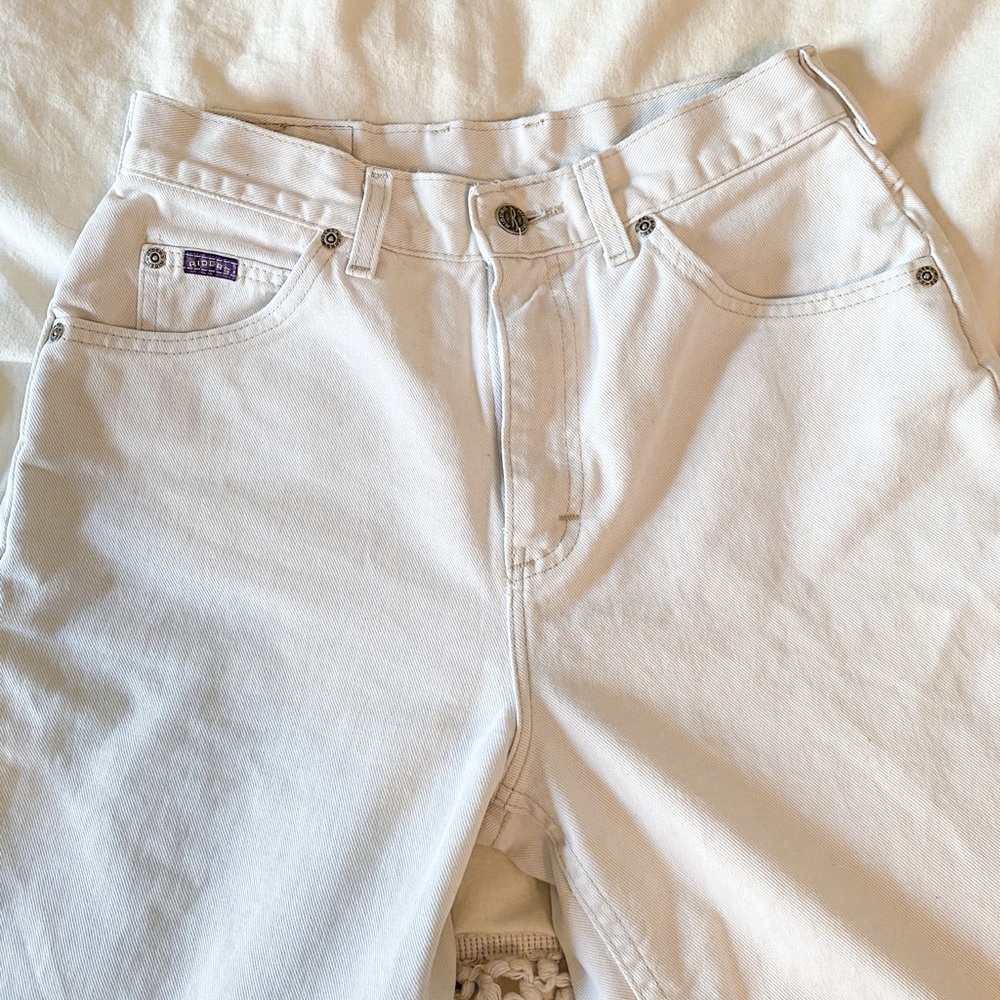 VINTAGE WHITE DENIM JEAN PANT - Picture 6 of 6